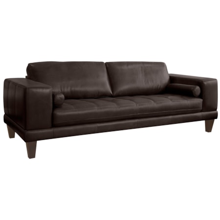 Upholstered Sofa with Bolster Pillows