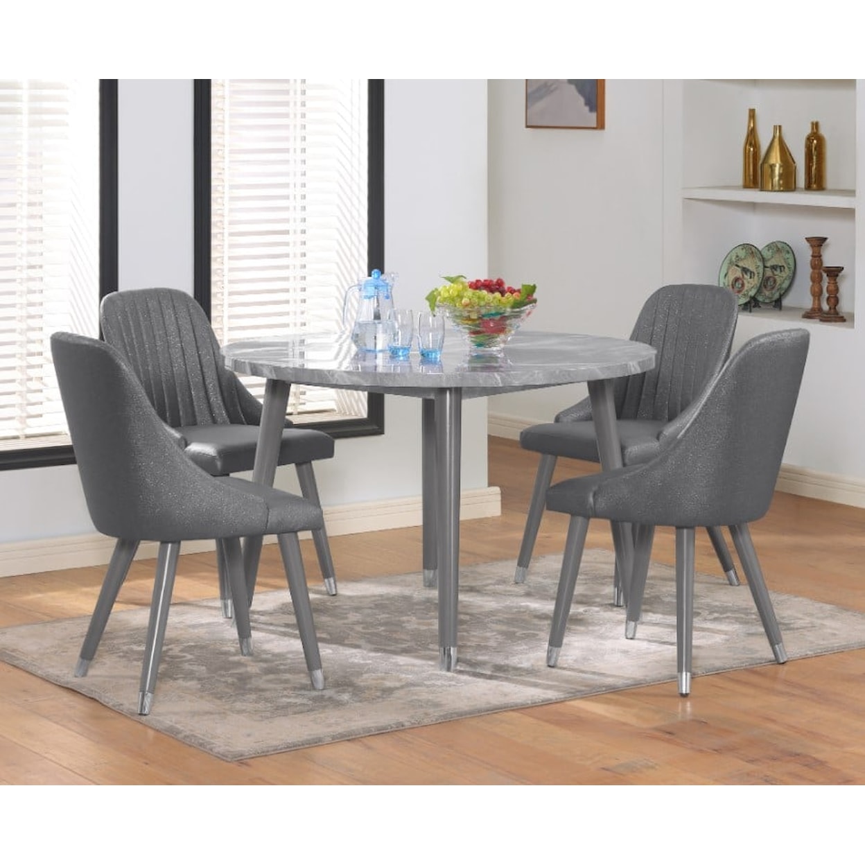 New Classic Furniture Mirage 5-Piece Dining Set