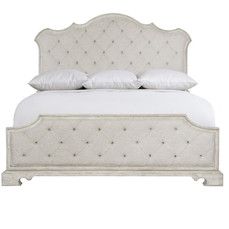 Customizable Cal King Upholstered Panel Bed