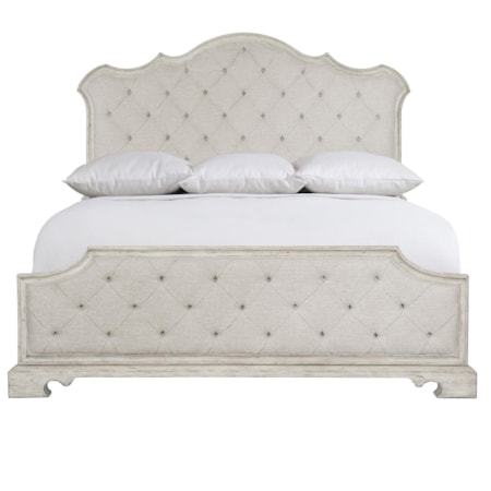 Customizable Cal King Upholstered Panel Bed