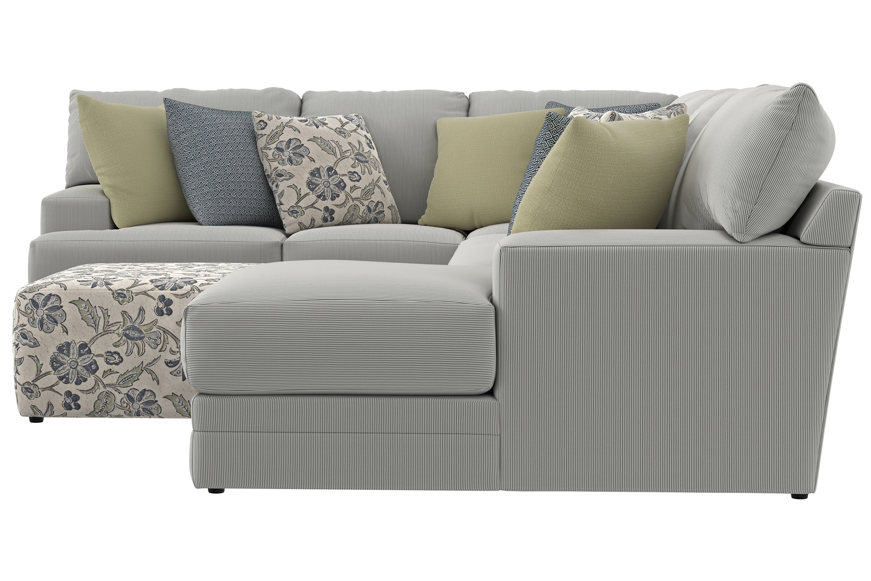 Jackson Furniture Stockbridge 4-Piece Sectional Sofa with Cocktail Ottoman