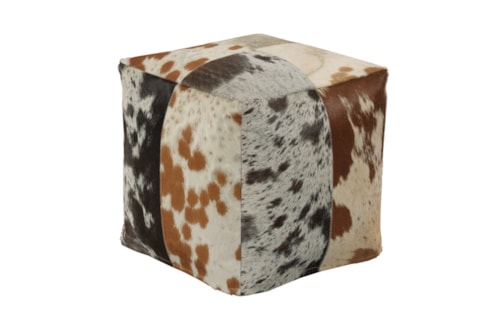 Rustic Hair On Hide Cube