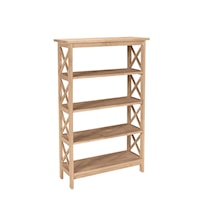 Farmhouse 48" X-Sided Bookcase