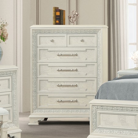 Traditional 6-Drawer Bedroom Chest