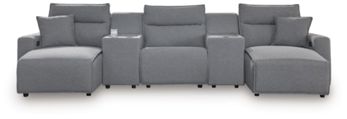 5-Piece Power Reclining Sectional With Chaise