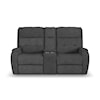 Flexsteel Strait Power Reclining Console Loveseat