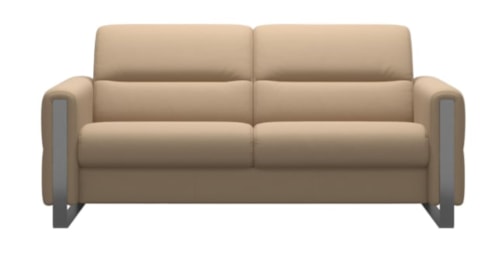 Contemporary 2.5-Seater Sofa with Steel Arms