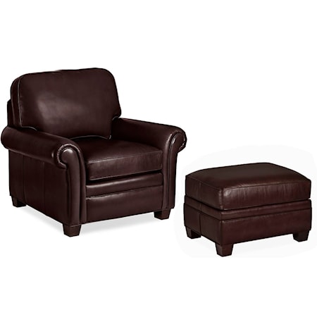 City Chair and Ottoman Set