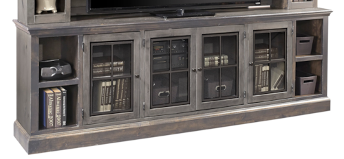 Transitional 96" TV Console with Wire Management System