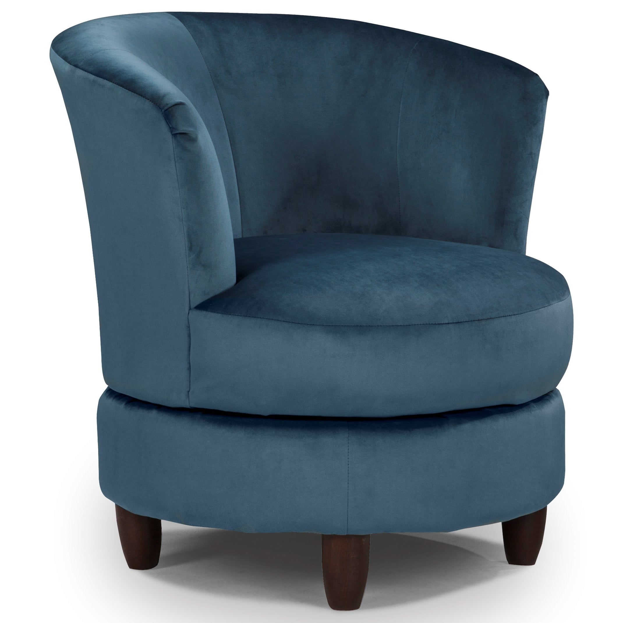 Blue swivel barrel discount chair