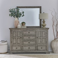 Relaxed Vintage Dresser and Mirror Set