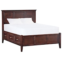 Transitional Queen Storage Bed