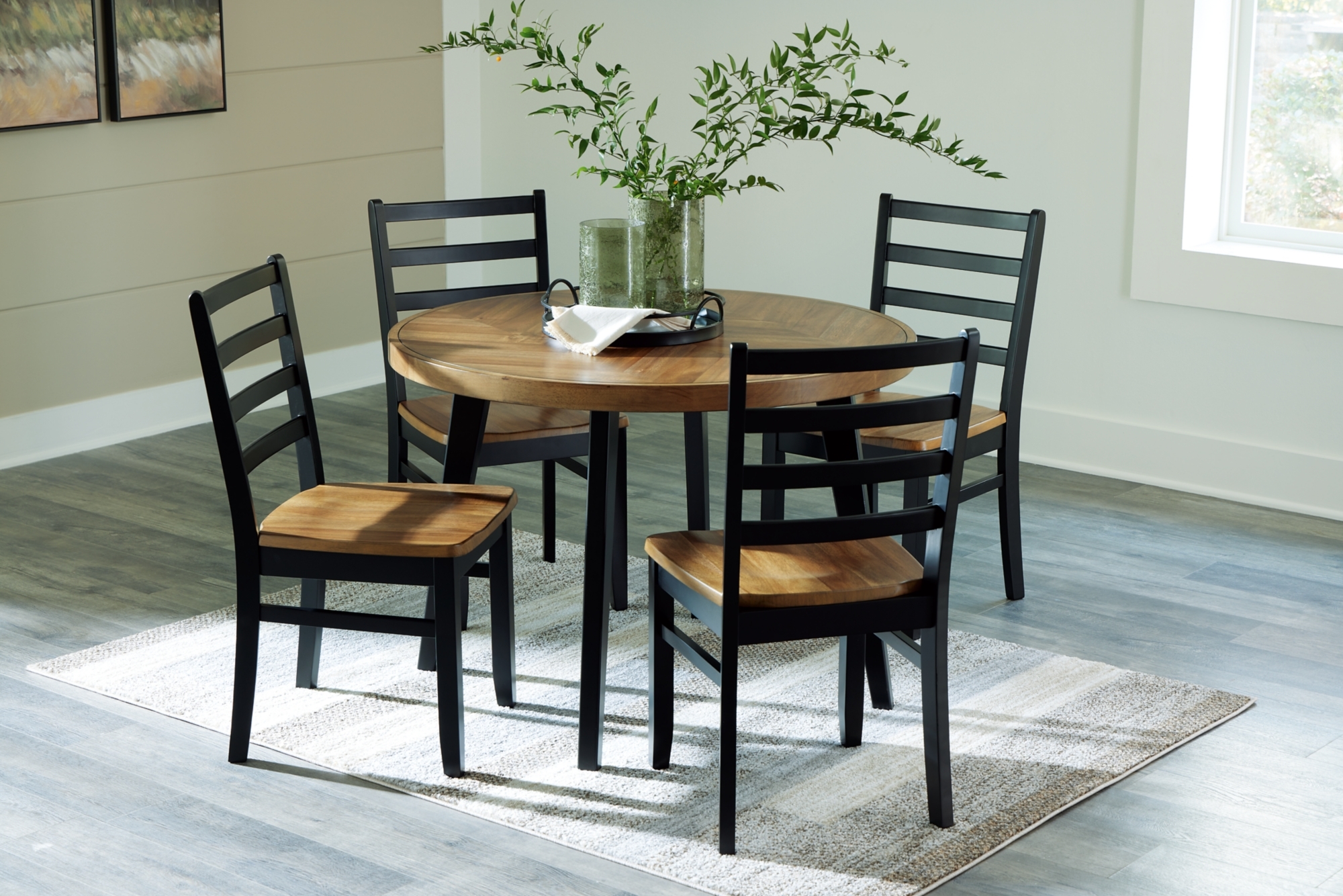 Signature Design by Ashley Blondon Round Drm Table Set (5/Cn)