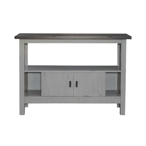 Transitional Server with Wine Bottle Storage