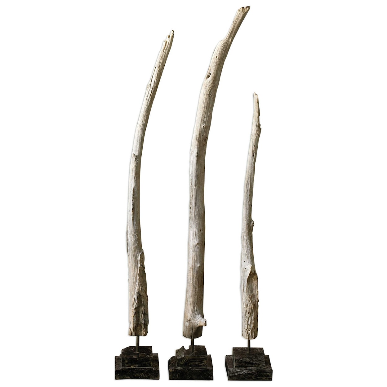 Uttermost Accessories - Statues and Figurines Teak Branches Statues, Set of 3