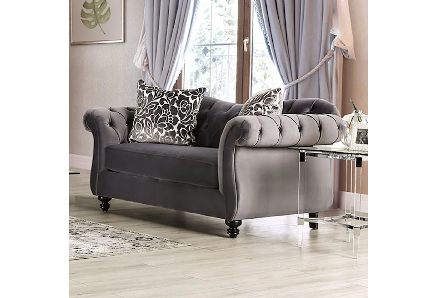 Antoinette Loveseat by Furniture of America at Dream Home Interiors