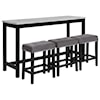 New Classic Celeste Theater Bar Table W/ 3 Stools