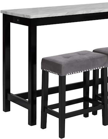 Theater Bar Table W/ 3 Stools