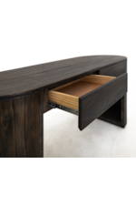 International Furniture Direct Balam Modern Rustic 2-Drawer Desk with Power Station