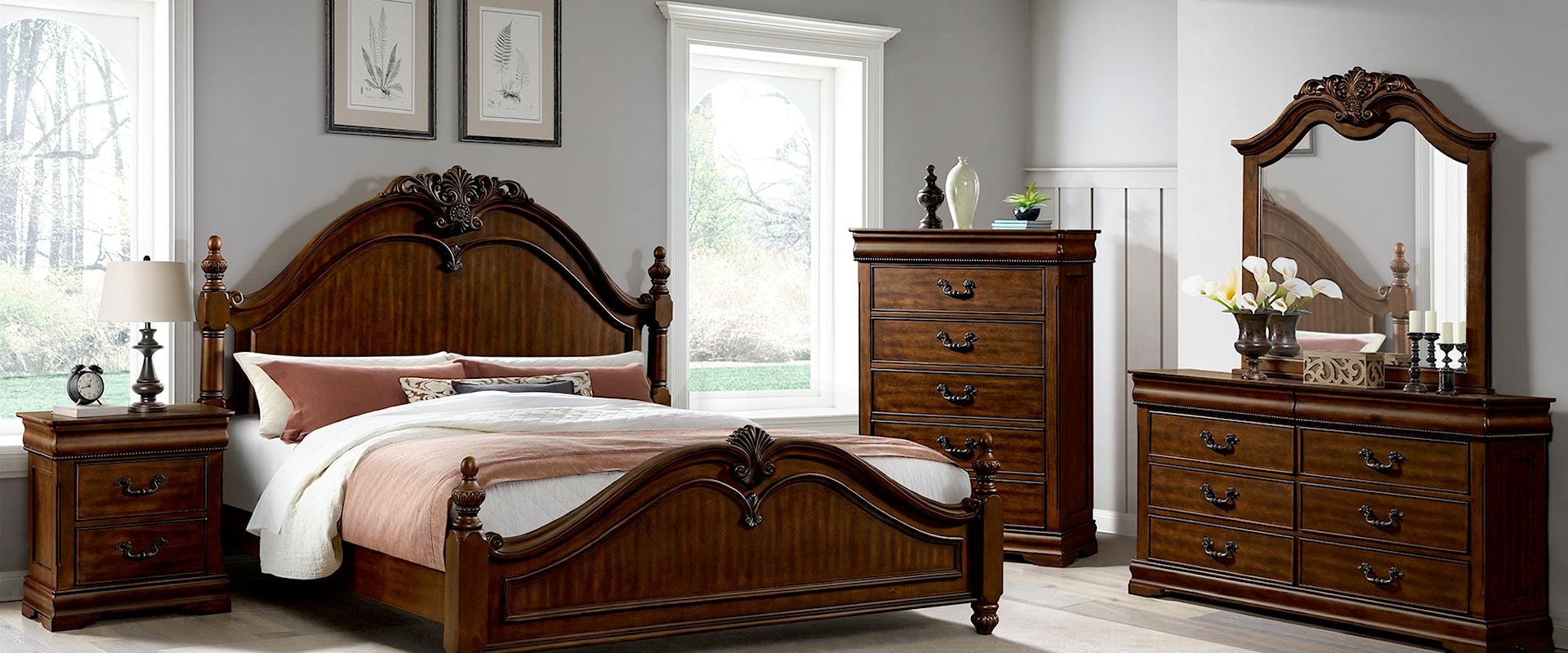 Traditional 5-Piece Queen Bedroom Set