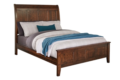 Transitional Queen Sleigh Bed