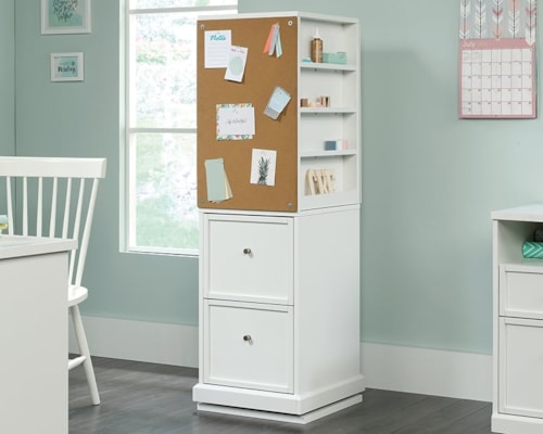 Contemporary 2-Drawer Craft Tower with Swivel Base