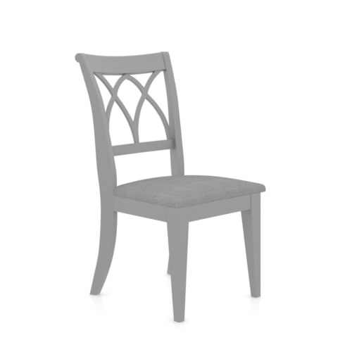 Transitional Customizable Dining Chair with Upholstered Seat
