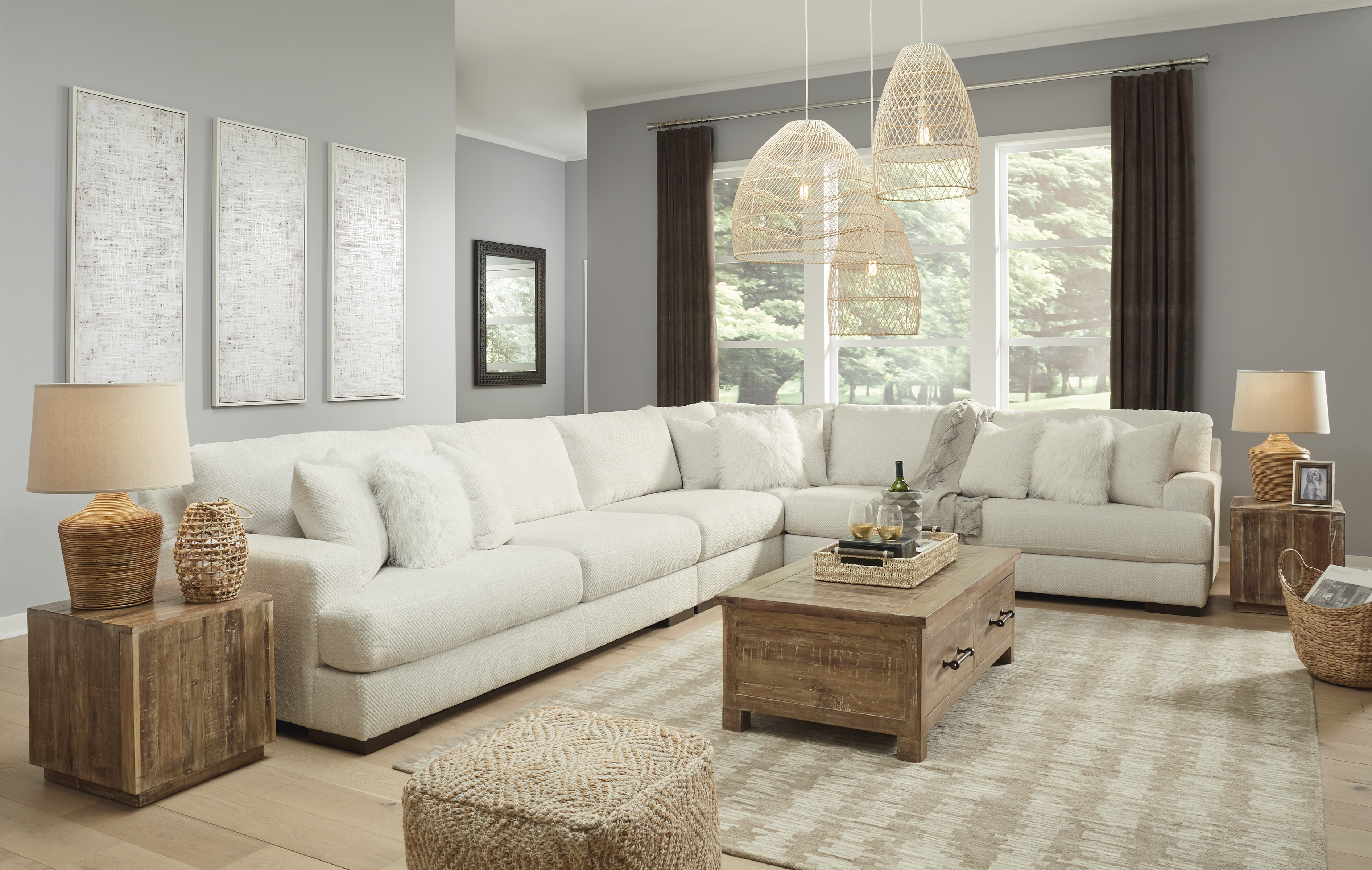 Ashley (Signature Design) Zada 4-Piece Sectional | Johnny Janosik | Sectional - Sofa Groups