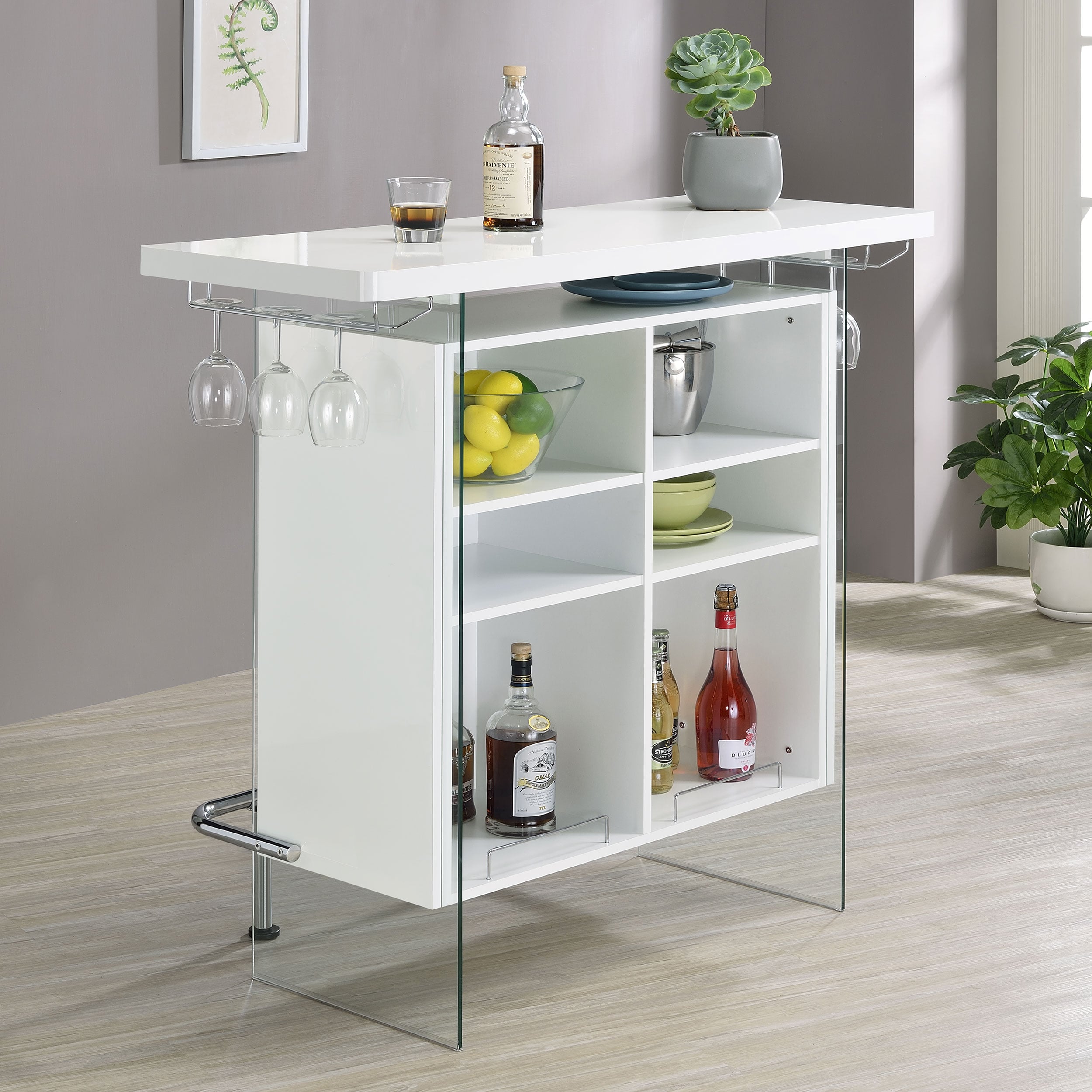 Acosta Freestanding Home Bar Wine Cabinet