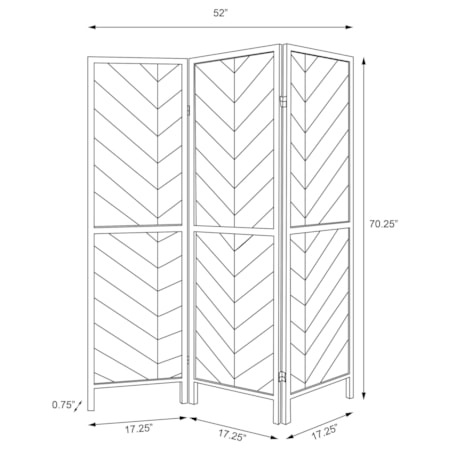 Marlene 3-Panel Room Divider Folding Screen