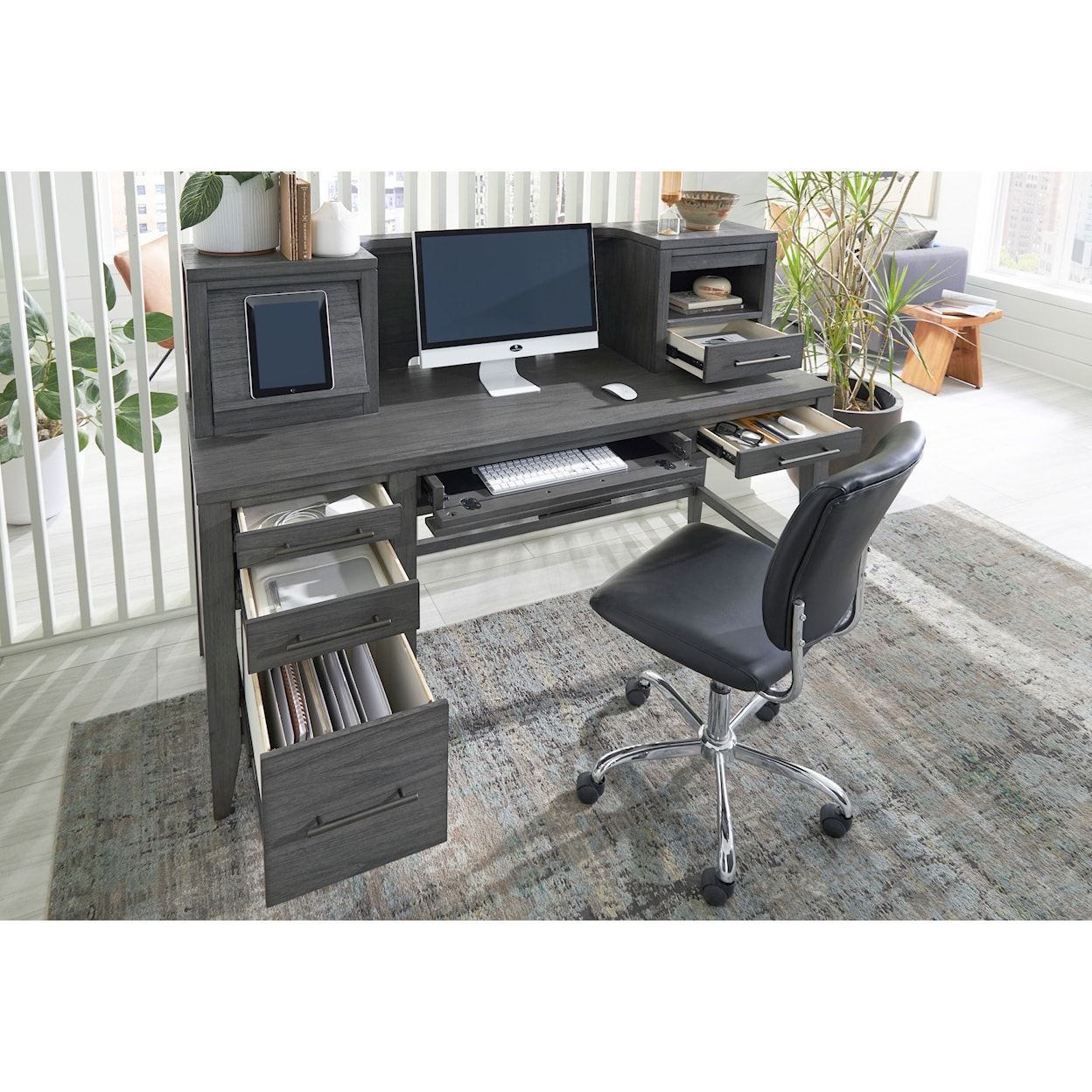 Aspenhome Preston Single Pedestal Desk