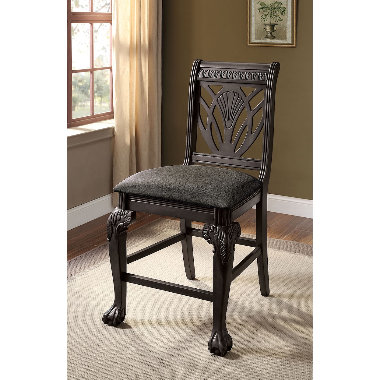 Furniture of America Petersburg 2-Pack Counter Height Stools 