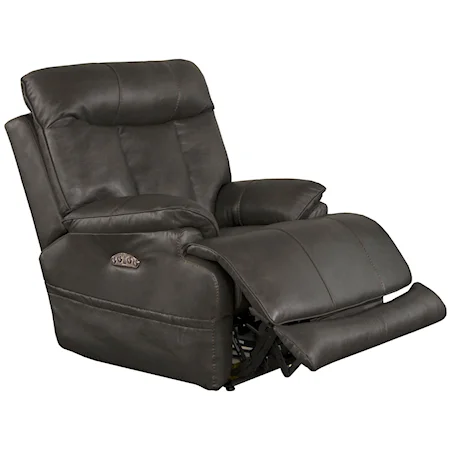 Power Lay Flat Recliner with Power Headrest and Extended Ottoman