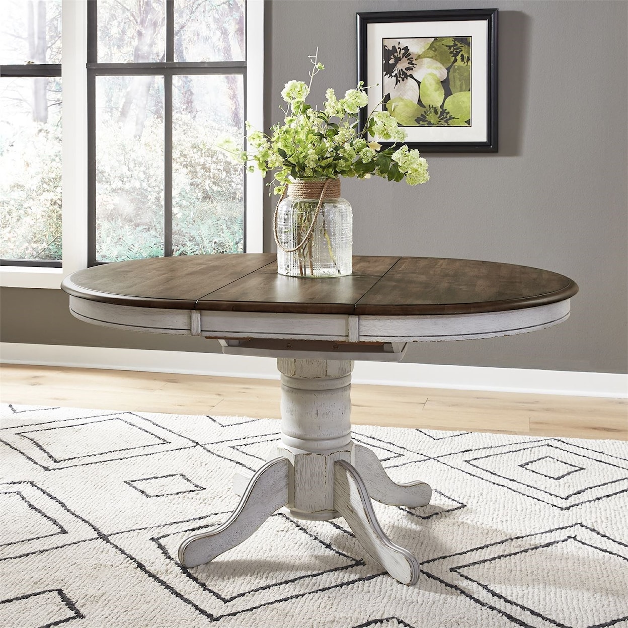 Liberty Furniture Carolina Crossing Oval Pedestal Dining Table