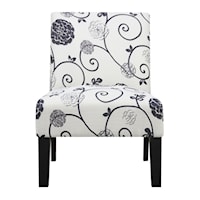 Transitional Dining Chair Swirl Floral