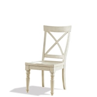 Farmhouse X-Back Side Chair with Turned Front Legs