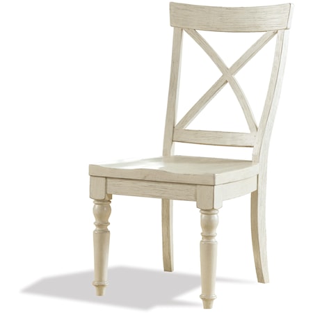 X-Back Side Chair with Turned Front Legs
