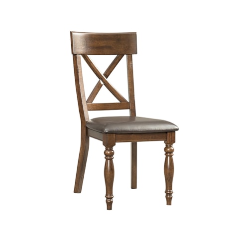 Transitional Upholstered X-Back Counter Stool 