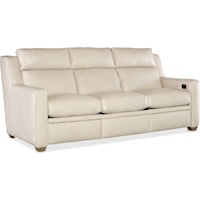 Contemporary Reclining Sofa with Power Headrest