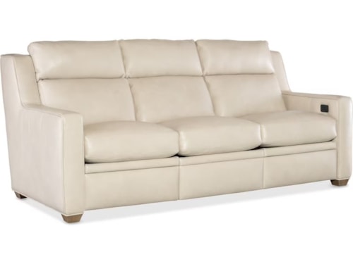 Contemporary Reclining Sofa with Power Headrest