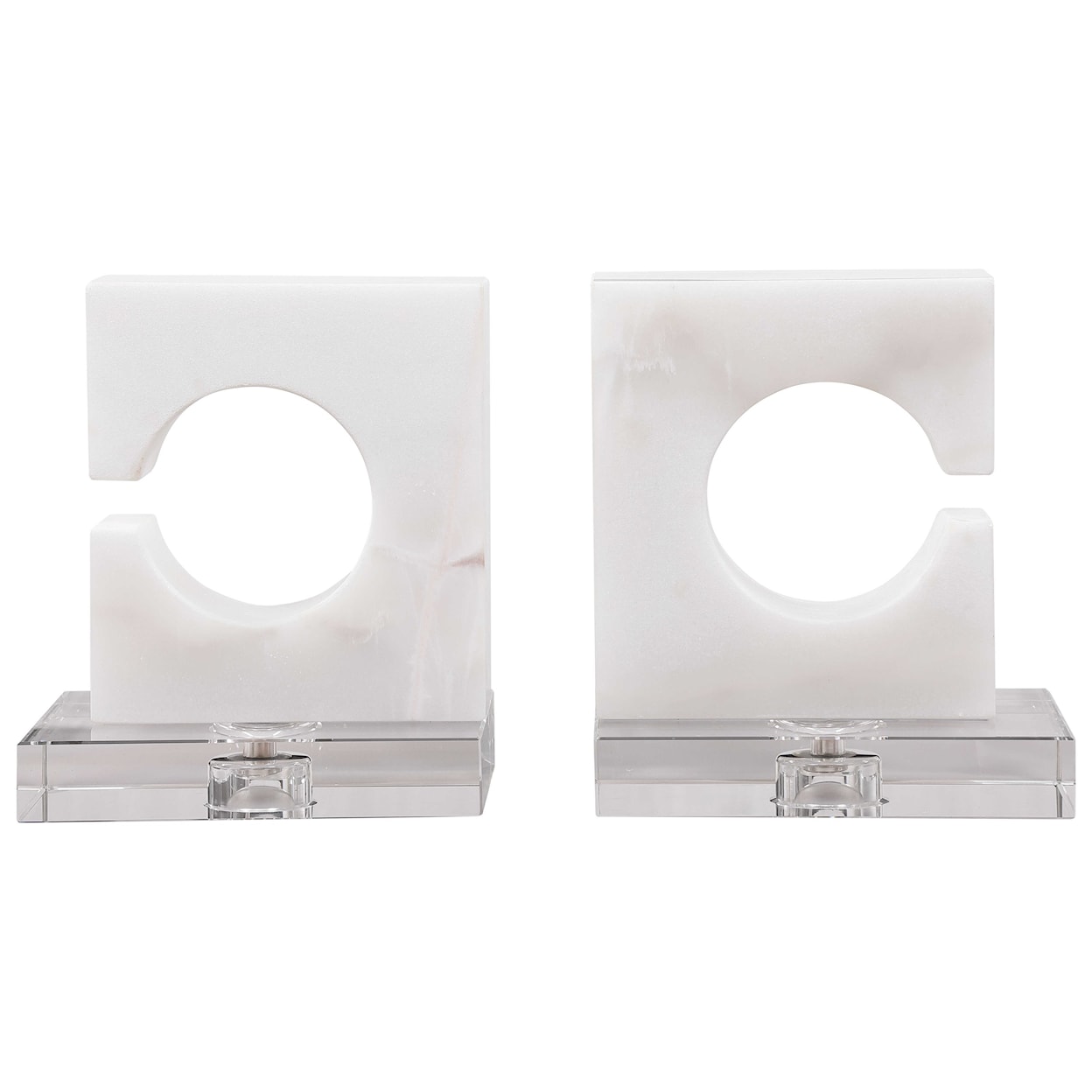 Uttermost Accessories White & Gray Bookends, S/2