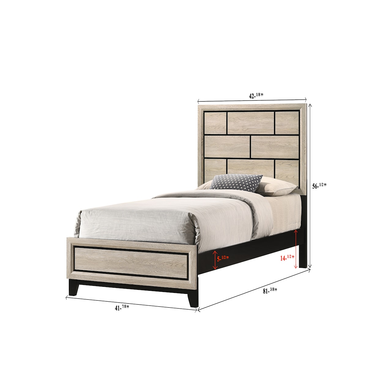 Crown Mark Akerson Twin Bed