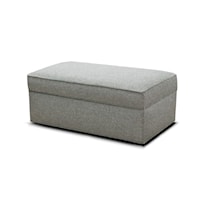 Rectangular Storage Ottoman with Casters