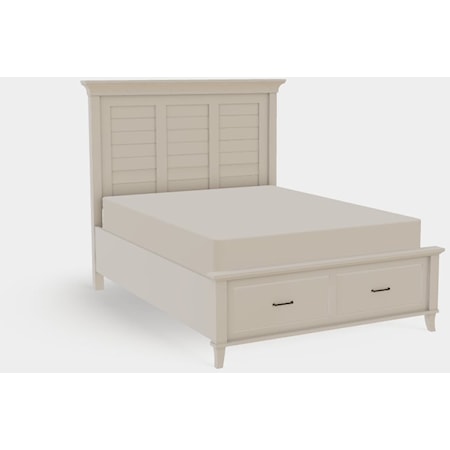 Queen Panel Bed with Footboard Storage