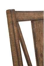 Magnussen Home Bay Creek Dining Counter Stool with Upholstered Seat