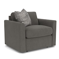 Contemporary Chair with Flare Arms
