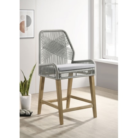 Woven Rope Counter Chair w/ Cushion