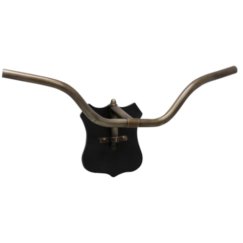 Metal Handle Bar Wall Art in Antique Bronze and Black