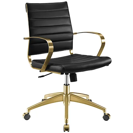 Gold Stainless Steel Midback Office Chair