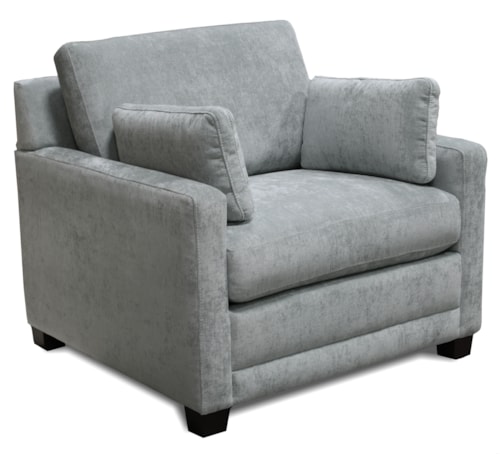 Contemporary Chair with Bolster Pillows